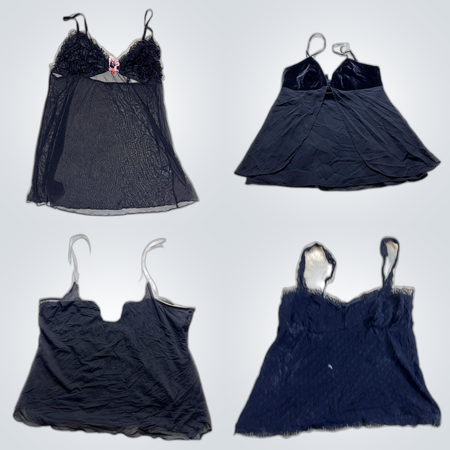 Garage, Topshop & Victoria's Secret Spitzen- und Samt-Camisole-Bundle