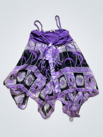 Purple Floral Halter Top
