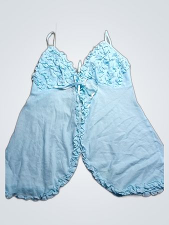 Light Blue Ruffled Chemise