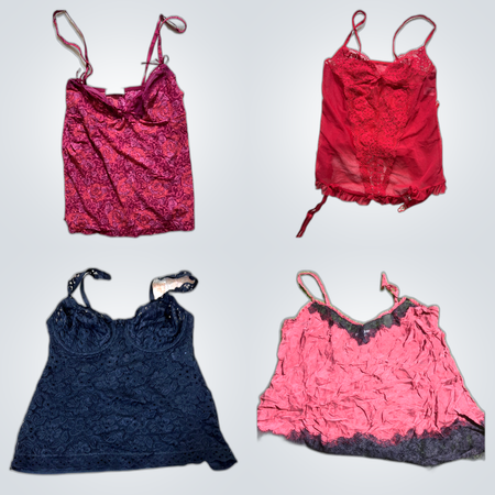 Sleepy Jones & More Luxury Lingerie Bundle - 20 Piece Satin, Silk & Lace Camisoles & Slip Dresses