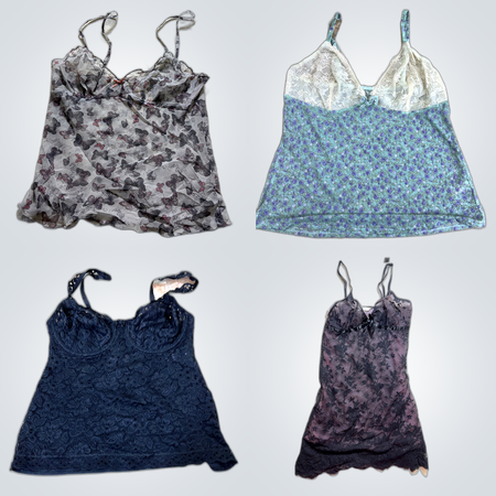 Y2K Camisoles Floral Lace