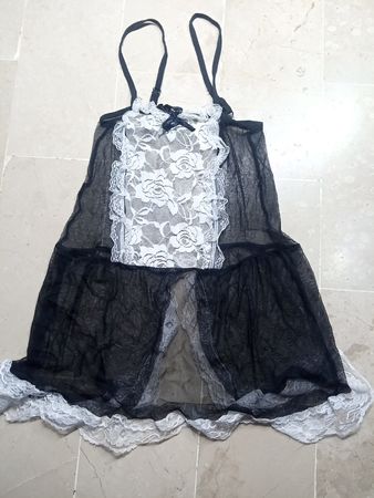 Lace Trimmed Sheer Babydoll