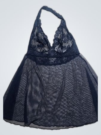 Victoria's Secret Black Lace Chemise