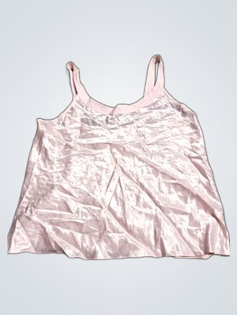 Pink Satin Vest Top
