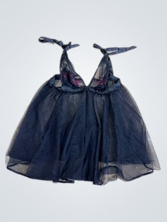 Black Mesh Babydoll