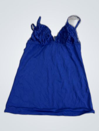Blue Lace Trim Chemise