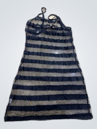 Black Striped Sheer Dress