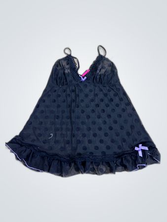 Black Polka Dot Chemise