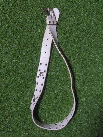 White Leather Belt
