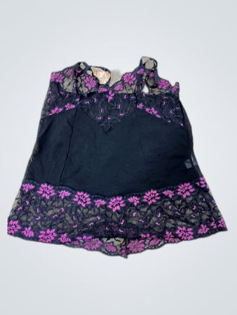 Black Lace-Trimmed Camisole