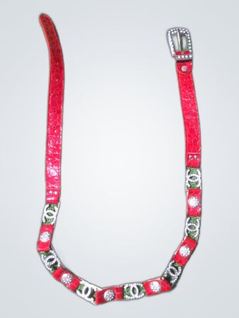 Red Leather Pet Collar