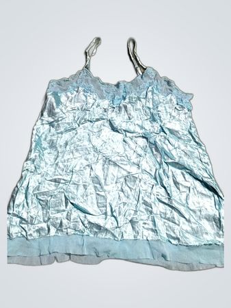 Blue Satin Camisole