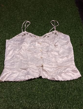 White Embroidered Camisole Top