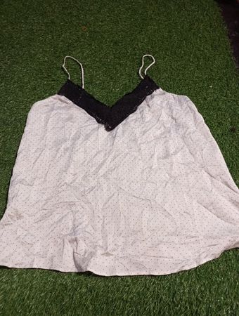 MNG White Polka Dot Top