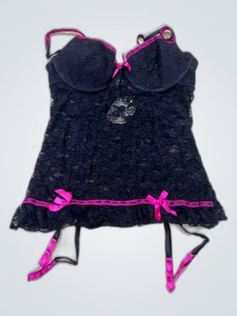 Closer Black Lace Bustier