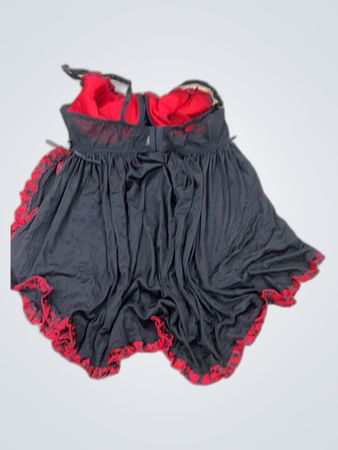 Cacique Black and Red Babydoll