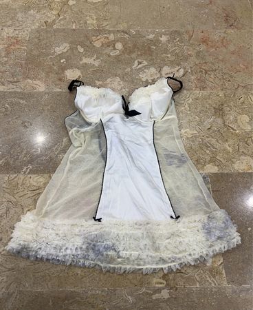 La Senza White Lace Trim Slip Dress