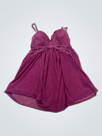 Burgundy Babydoll Nightwear