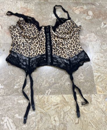 Sunburst Leopard Print Corset Top