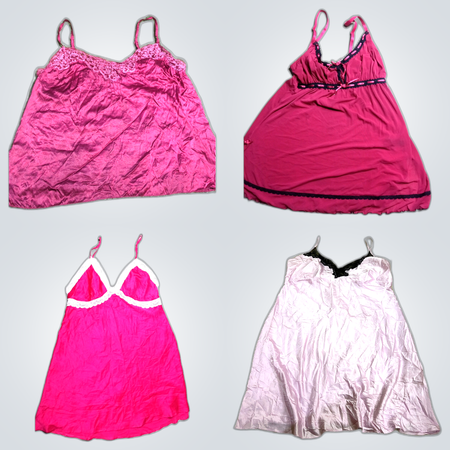 Y2K Pink Satin Dresses