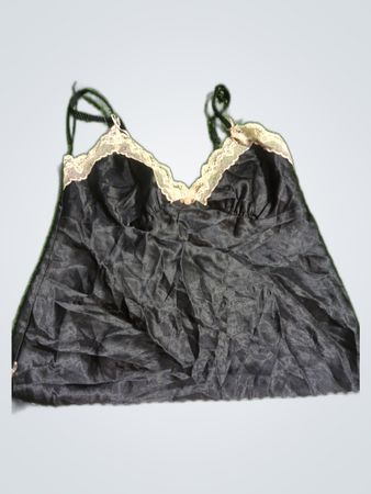 Next Black Lace Trim Satin Camisole