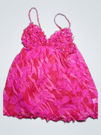 Pink Floral Chemise