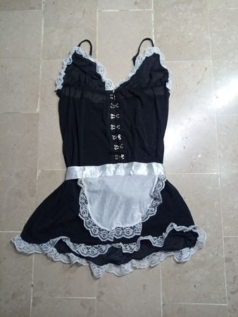 Ann Summers Black French Maid Costume Dress