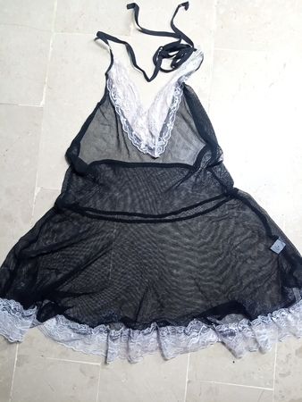 La Senza Black Lace Trim Slip Dress