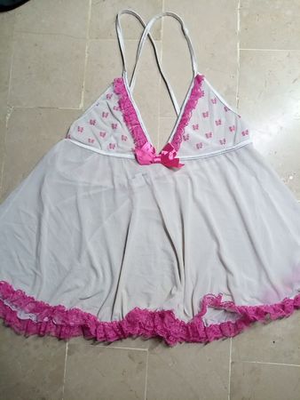 Coquette White Lace Trim Chemise