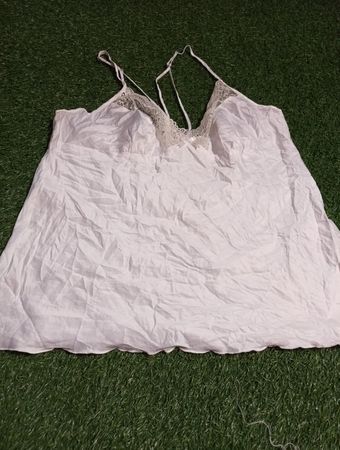 Women's White Lace Trim Camisole
