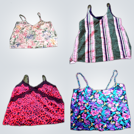 Colourful slip Tops