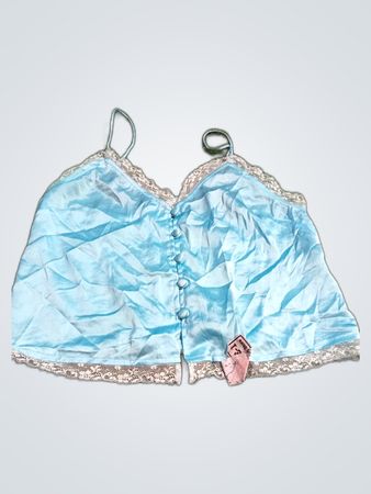 Light Blue Lace-Trimmed Camisole