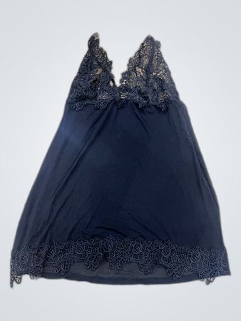 Black Lace Trim Chemise