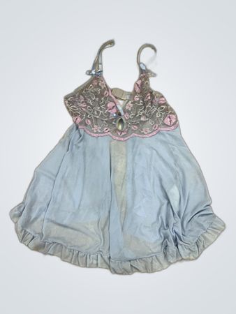 Unbranded Light Blue Lace Slip Dress