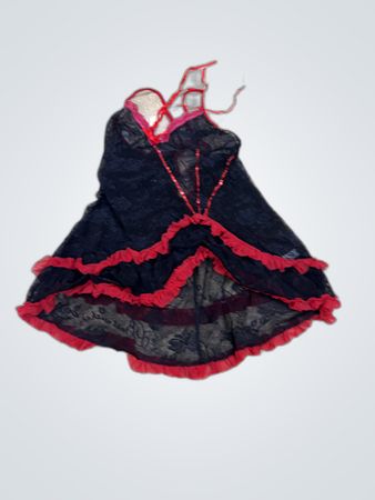 Black and Red Lace Dress