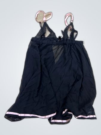Black Chemise with Pink Trim
