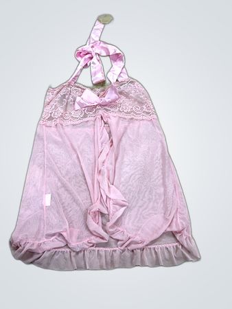 Pink Lace Trim Chemise