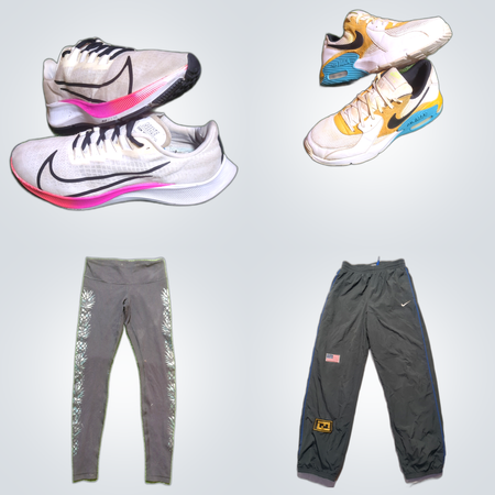 Lululemon leggings or Nike trakpant or shoes