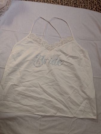 White Bridal Cami with Lace Trim
