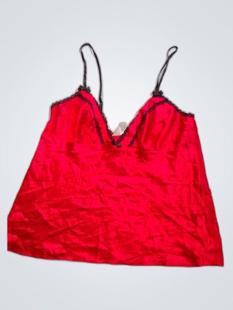 Red Satin Cami Top