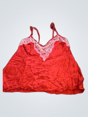 Red Lace Trim Camisole
