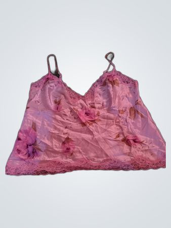 Pink Floral Lace Camisole
