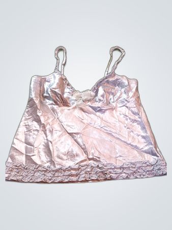 Pink Satin Camisole
