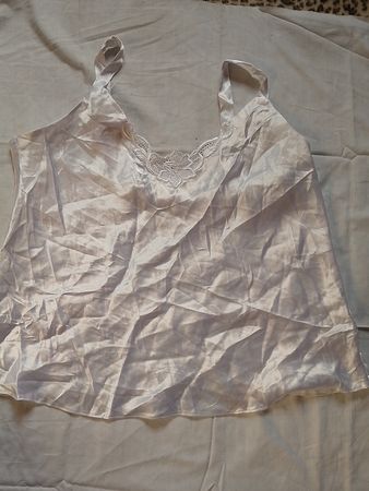 White Satin Cami Top