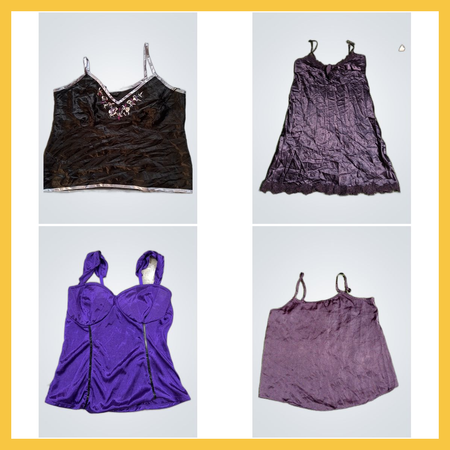 Velvet or slip tops
