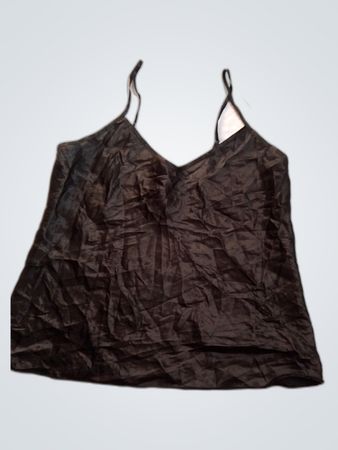 Black Satin Camisole Top