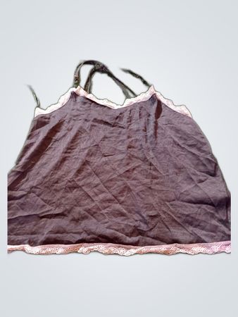 Brown Lace Trim Camisole