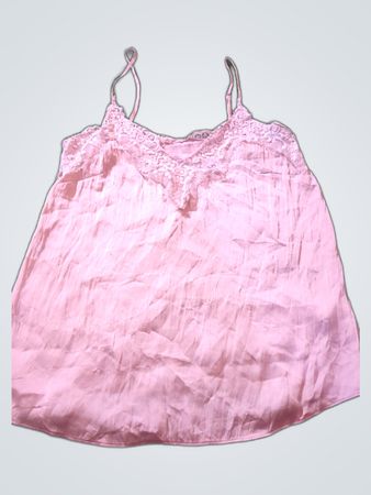 Pink Lace Trim Camisole
