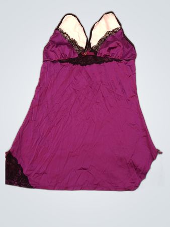 Purple Lace Trim Chemise