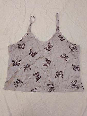 Butterfly Pattern Crop Top